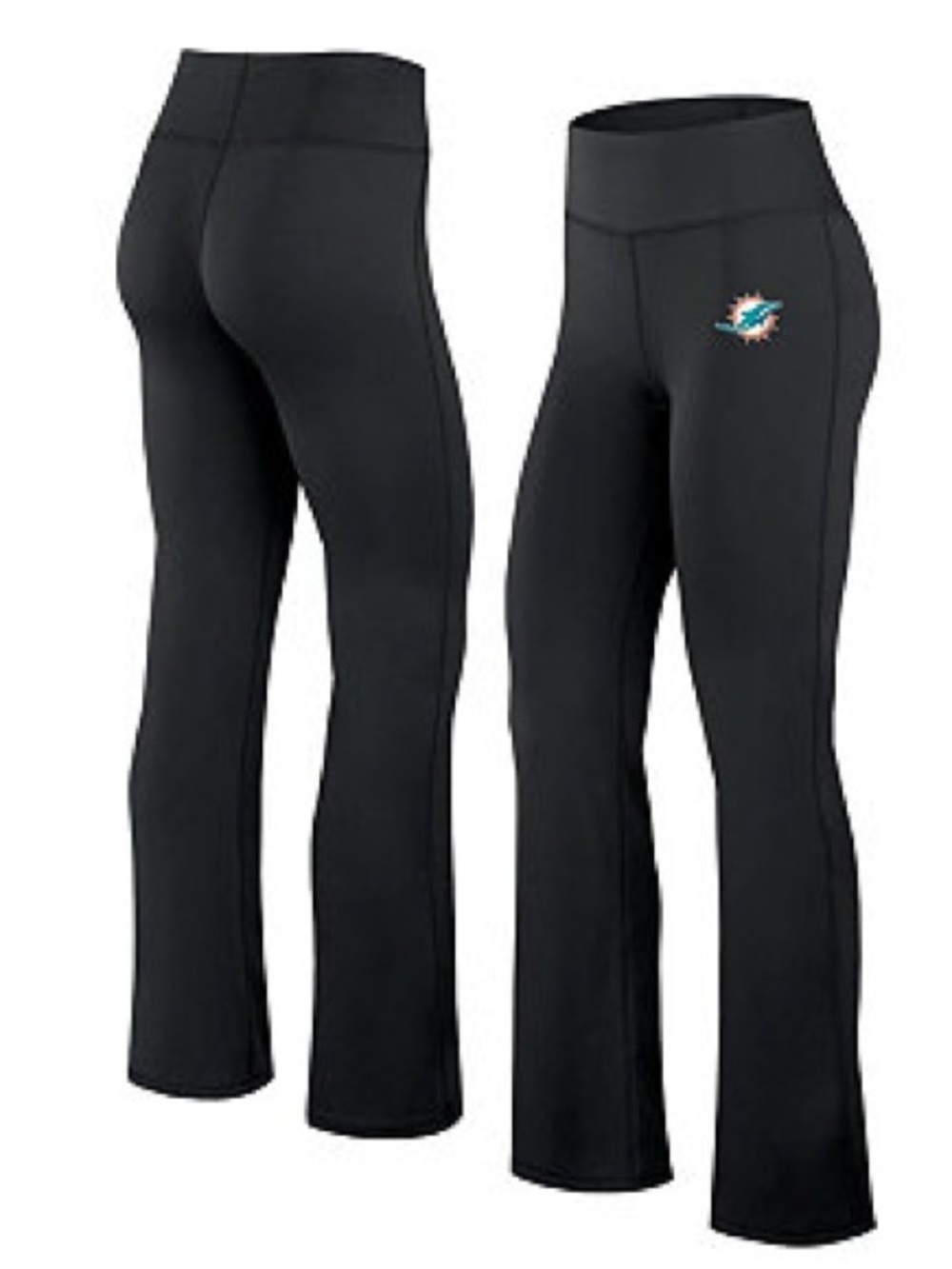 Women's Medium Black Miami Dolphins Maxed Out Flare Leggings